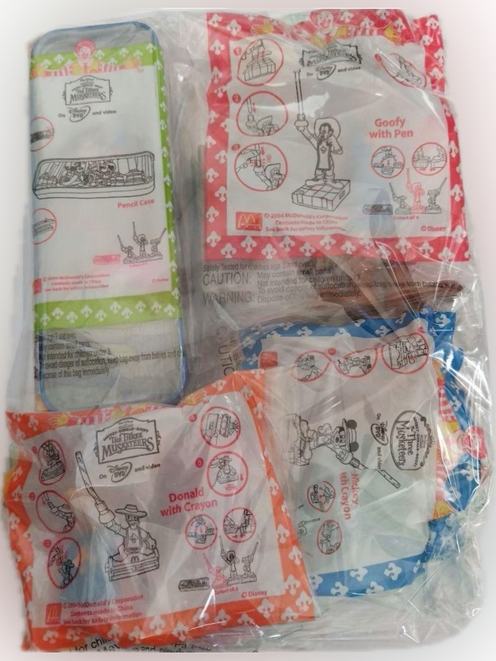 Mickey Donald Goofy The Three Musketeers Printed Favor Bags